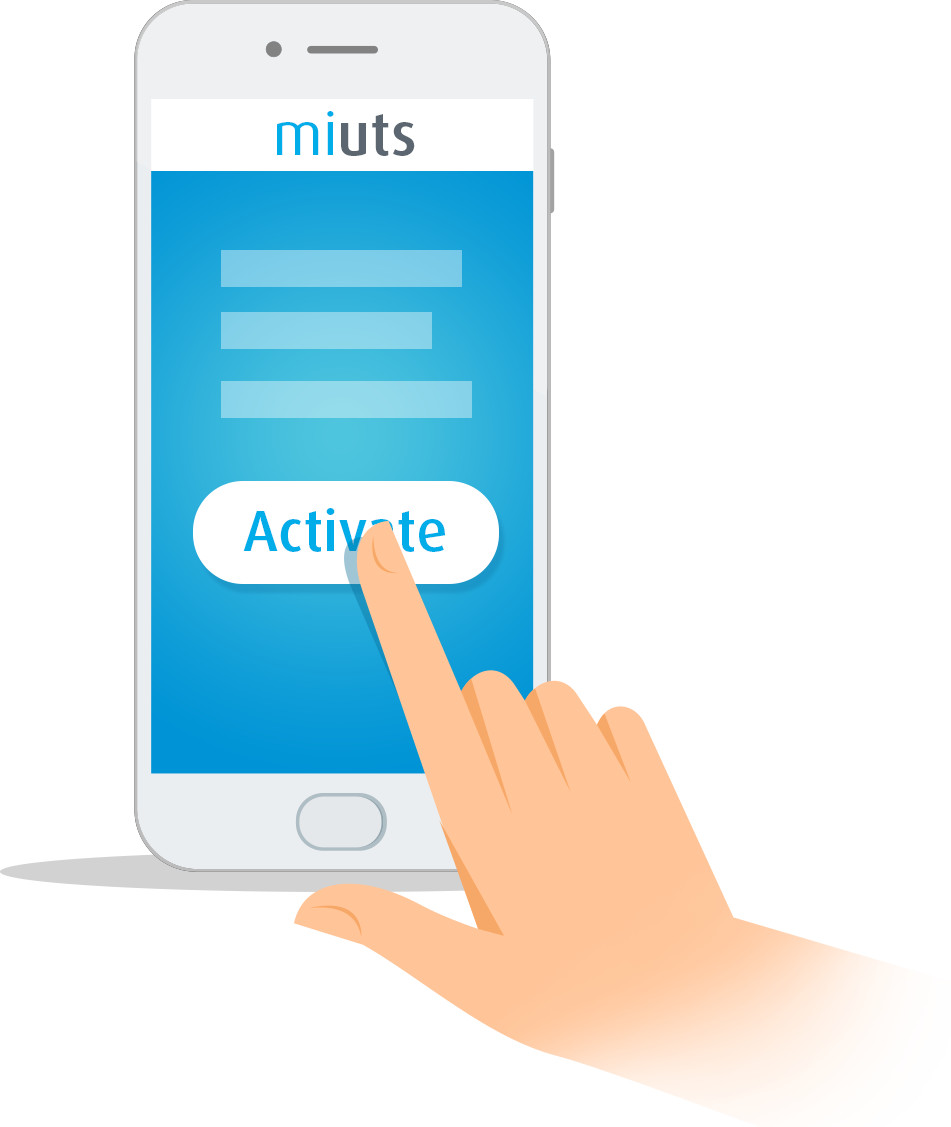 Activate with miUTS app